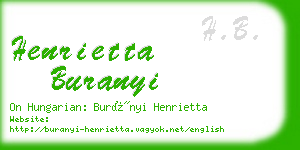 henrietta buranyi business card